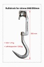 1 stk Rullekrok - for Ø50mm skinne. Rustfritt stål thumbnail
