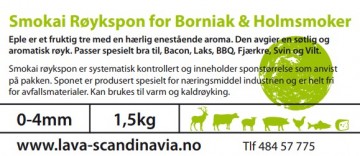 Røykspon for HOLMSMOKER - Eple 1,5kg. Midlertidig utsolgt!