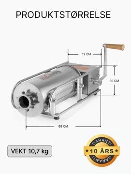 Master`s 8 Liter Liggende Stapper. 10års garanti!