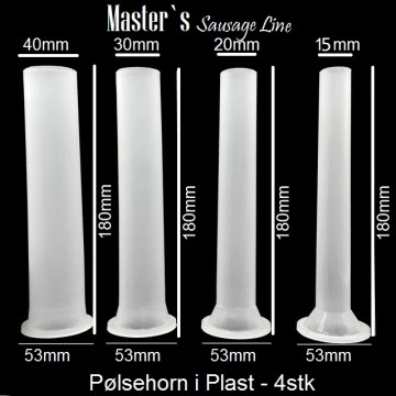 Pølsehorn i Plast - 4stk