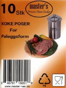Innleggsposer for Påleggsform Ø10 cm - 20stk poser (2 x 10stk).