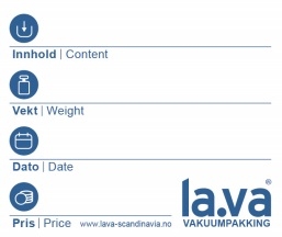 Lava Vannfaste merke etiketter - 10 pakning. 1000stk